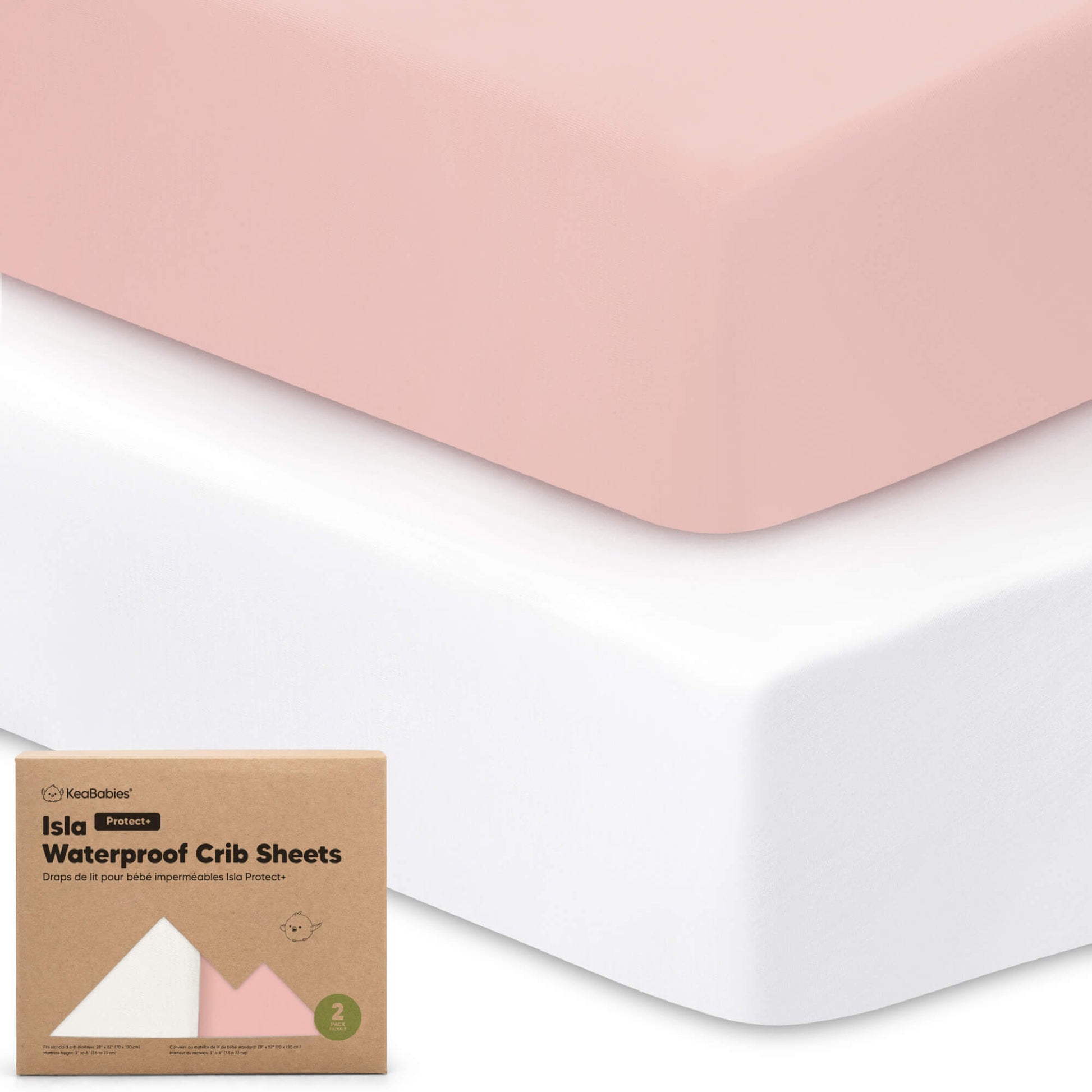 2-Pack Isla [Protect+] Waterproof Crib Sheets 26304581009594