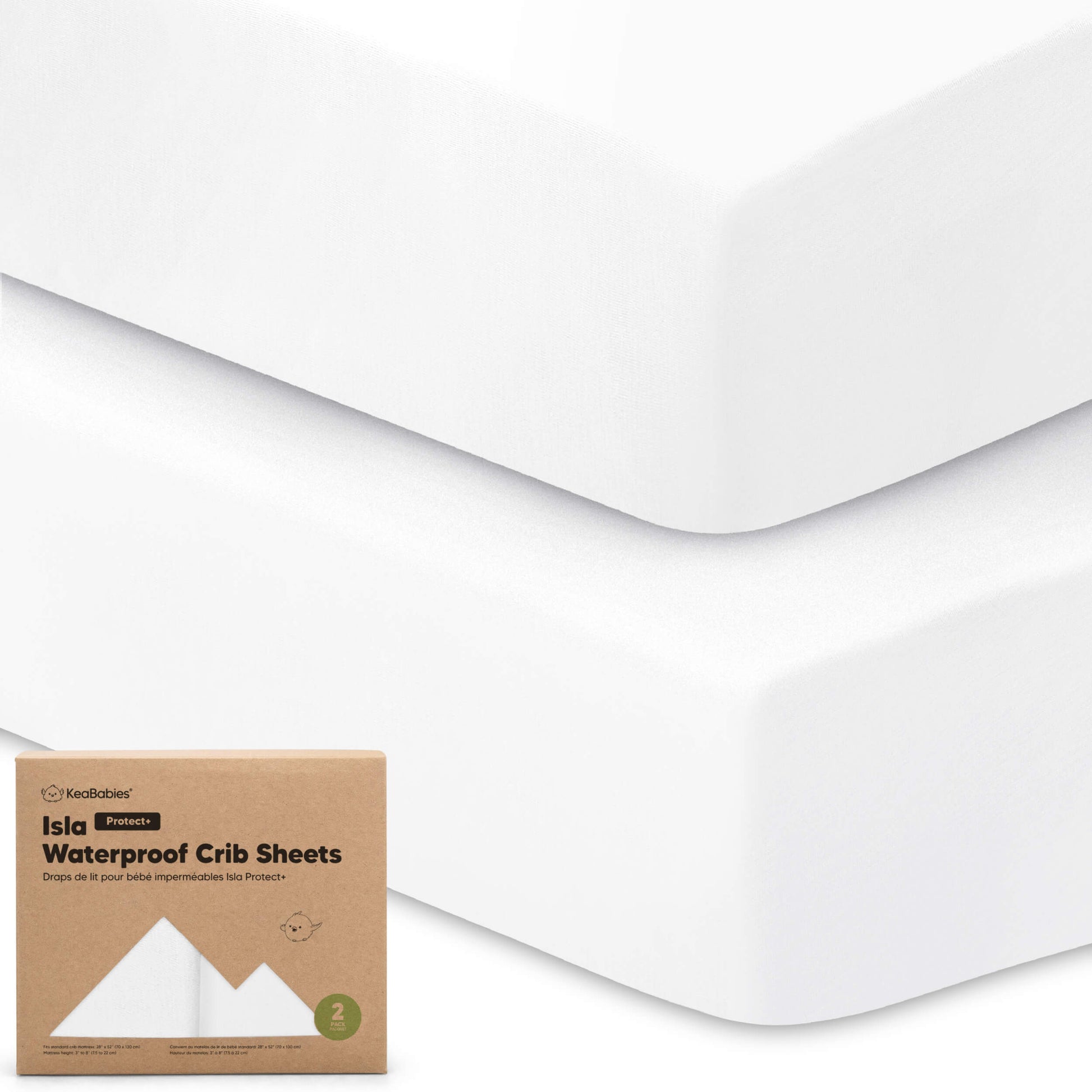 2-Pack Isla [Protect+] Waterproof Crib Sheets 26304581140666