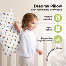 Load image into Gallery viewer, Jumbo Toddler Pillow with Pillowcase (Construction)
