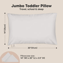 Load image into Gallery viewer, Jumbo Toddler Pillow with Pillowcase (French Gray)
