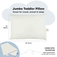Load image into Gallery viewer, Jumbo Toddler Pillow with Pillowcase (Pearl Gray)
