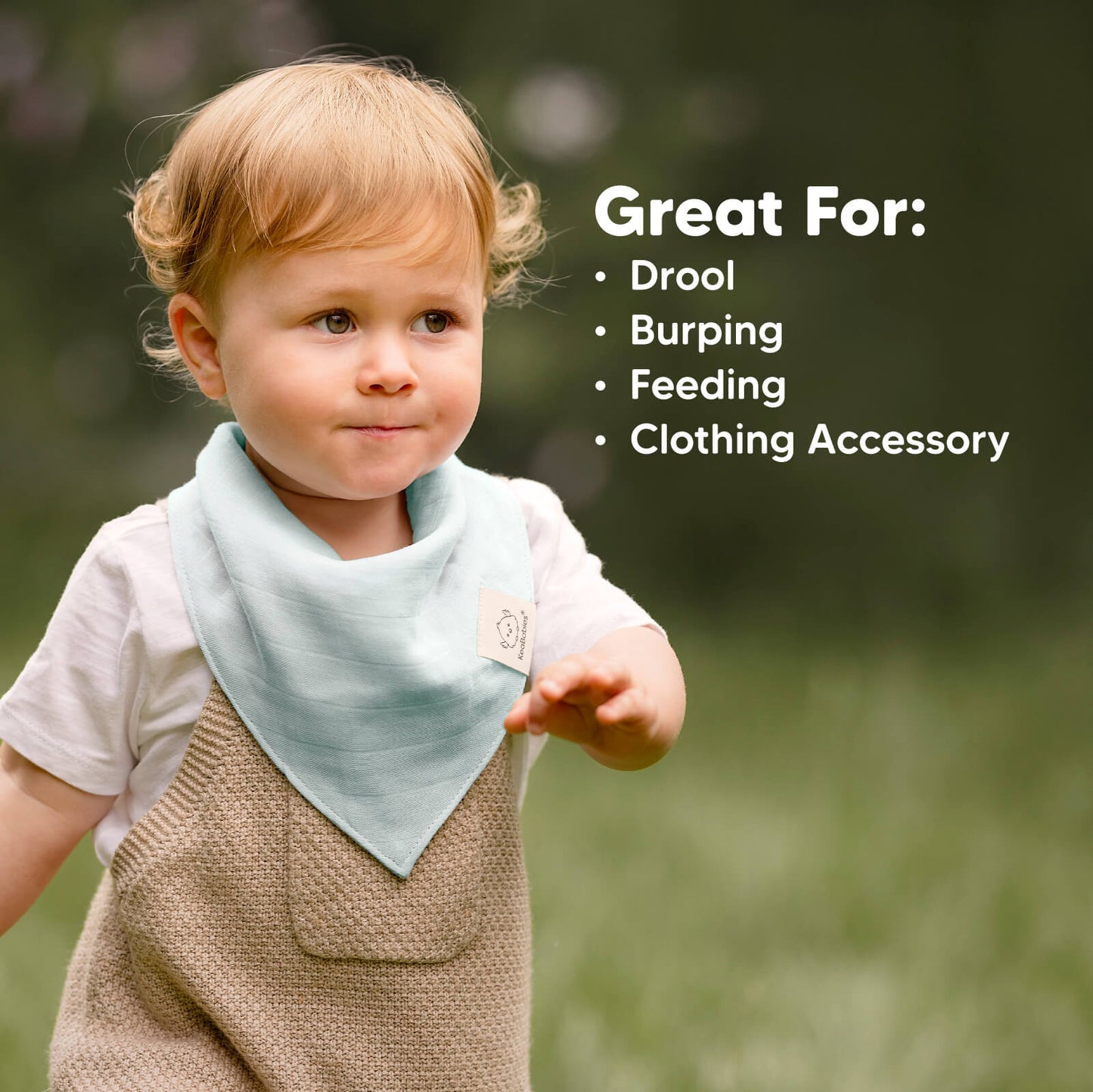 Great For drool, burping, feeding, and clothing accessory.
 26659619340474