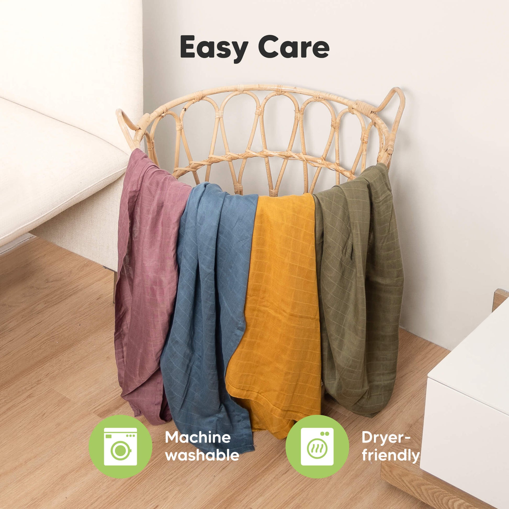 Easy Care: Machine washable, Dryer-friendly
 30161243078842
