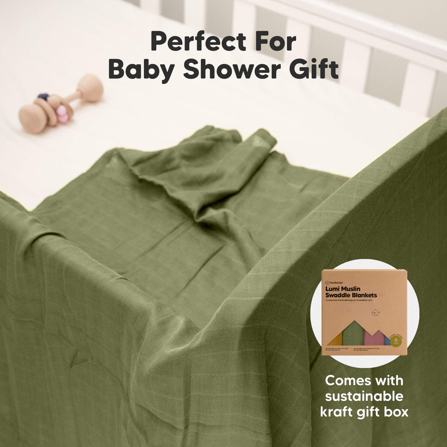 Perfect For Baby Shower Gift: Comes with sustainable kraft gift box 30161243734202
