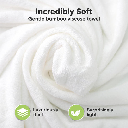 Incredibly Soft: Gentle bamboo viscose towel, Luxuriously thick, Surprisingly light
-on-hover