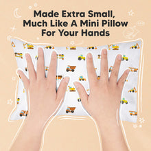 Load image into Gallery viewer, Mini Toddler Pillow With Pillowcase (Construction)
