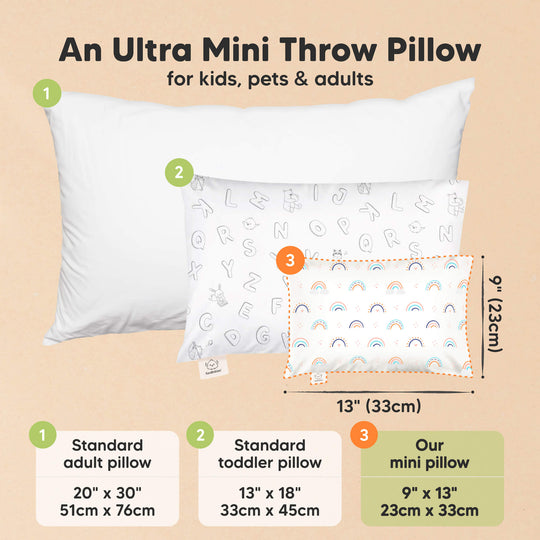 Mini Toddler Pillow With Pillowcase (Jolly Rainbow)