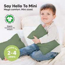 Load image into Gallery viewer, Mini Toddler Pillow With Pillowcase (Jungle Green)
