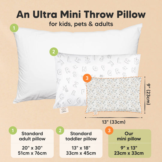 Mini Toddler Pillow With Pillowcase (Prairie)