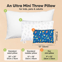 Load image into Gallery viewer, Mini Toddler Pillow With Pillowcase (DinoWorld)
