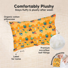 Load image into Gallery viewer, Mini Toddler Pillow With Pillowcase (Little Builders)

