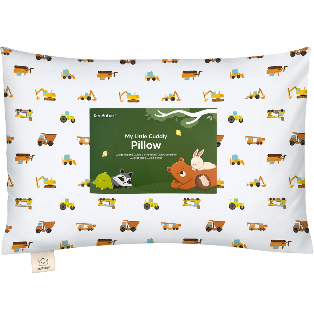 Cuddly Toddler Pillow with Pillowcase (Construction)