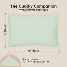 Load image into Gallery viewer, Cuddly Toddler Pillow with Pillowcase (Sage)

