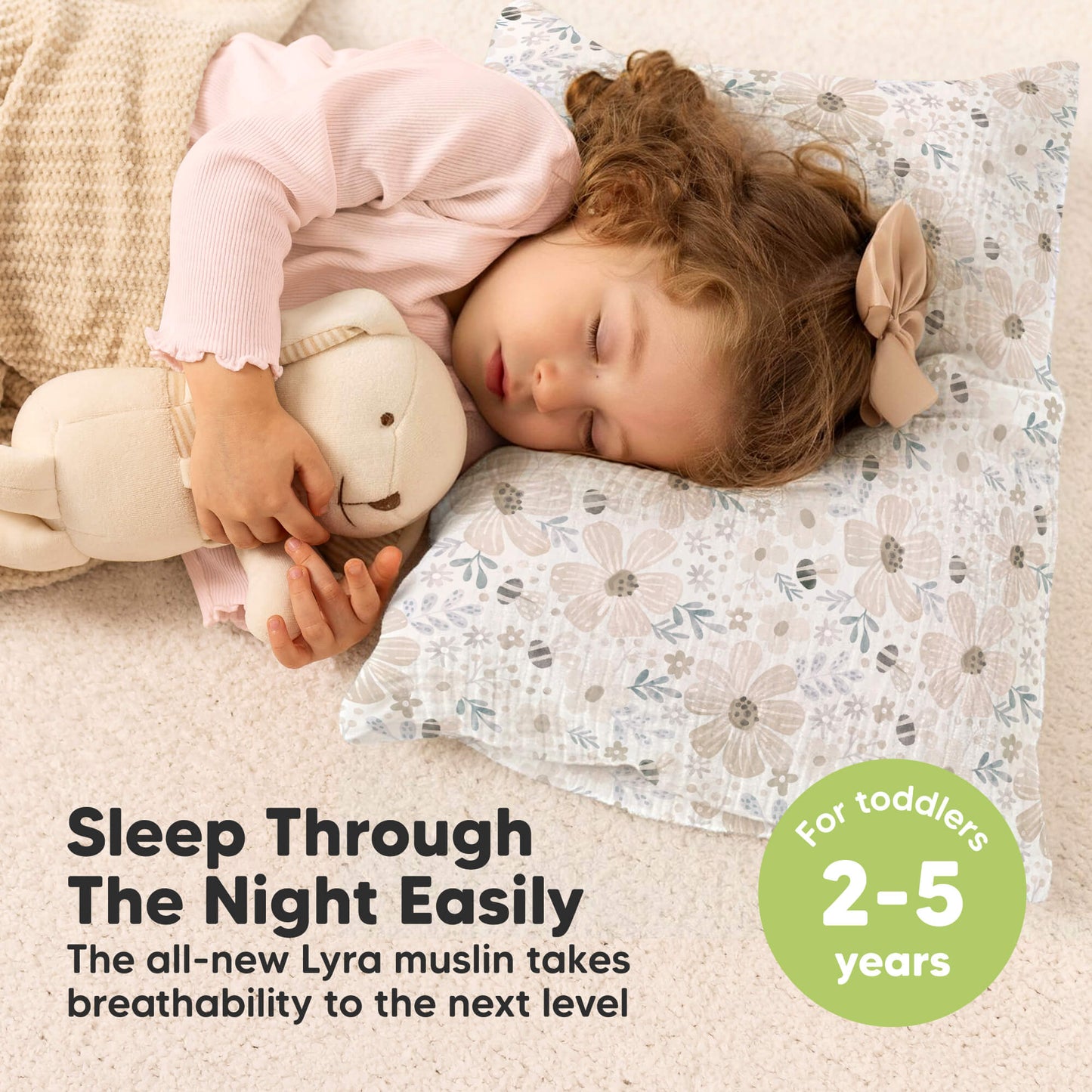 Sleep Through The Night Easily, The all-new Lyra muslin takes breathability to the next level, For Toddlers 2-5 years 30988544344250