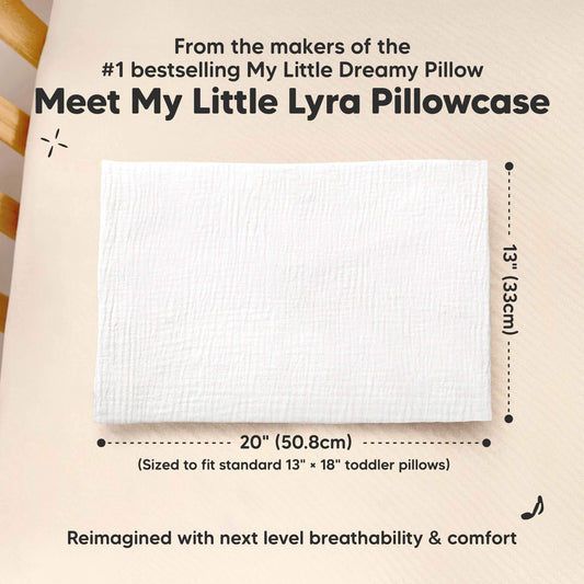 My Little Lyra toddler pillowcase sized 13 x 18 inches to fit standard toddler pillows.-on-hover