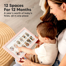 Load image into Gallery viewer, Nova Baby&#39;s First Year Picture Frame (Petal Pink)
