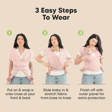 Load image into Gallery viewer, KeaBabies Original Wrap Carrier (Pink Daisies)
