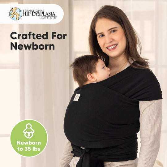 KeaBabies Original Wrap Carrier (Trendy Black)