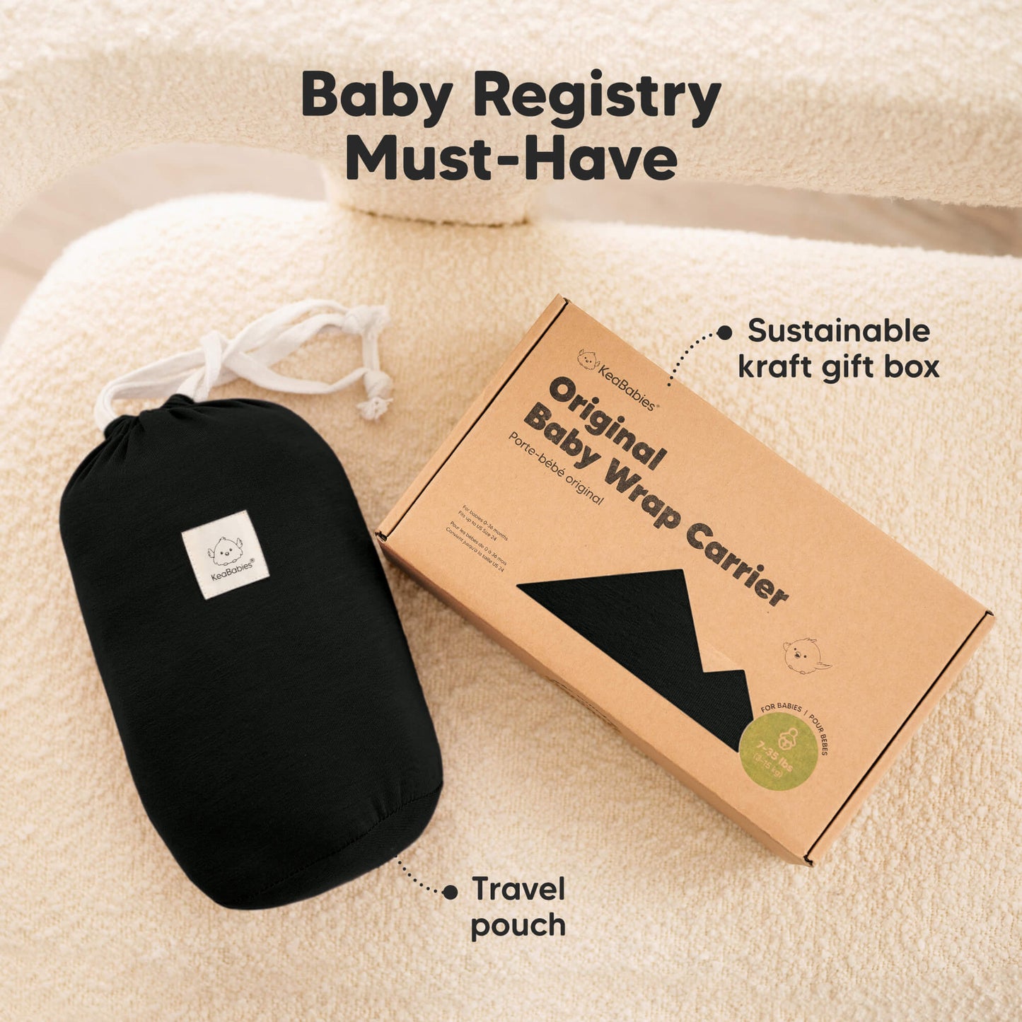 KeaBabies Original Wrap Carrier 29827028091066