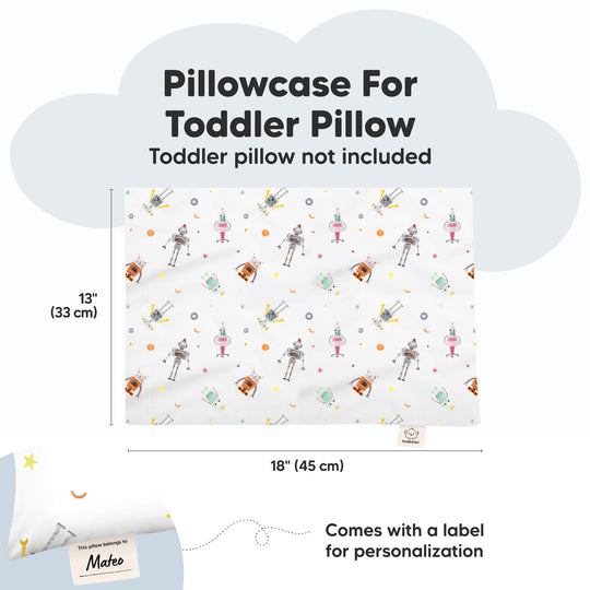 Printed Toddler Pillowcase 13X18" (Robo Pals)
