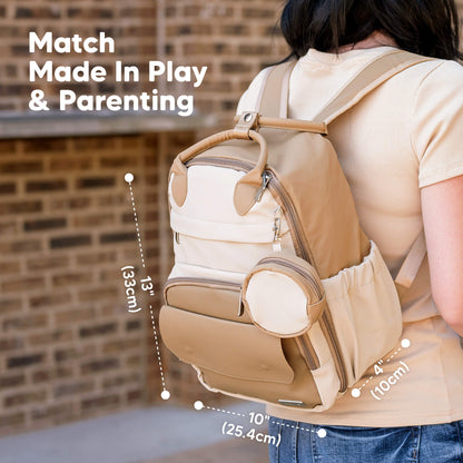 Match Made In Play & Parenting

(Dimensions shown visually):

Height: 13" (33 cm)
Width: 10" (25.4 cm)
Depth: 4" (10 cm)
 30245104615610