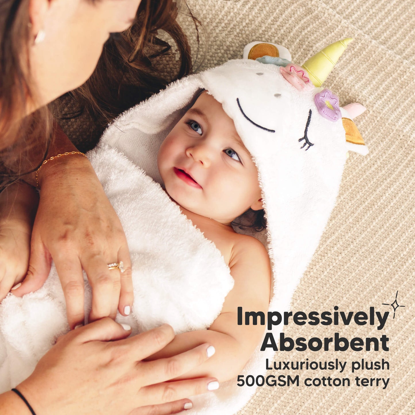 Impressively Absorbent
Luxuriously plush
500 GSM cotton terry
 28066182004922