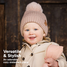 Load image into Gallery viewer, 2-Pack Pom Knitted Beanie (Fawn)
