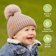 Load image into Gallery viewer, 2-Pack Pom Knitted Beanie (Fawn)
