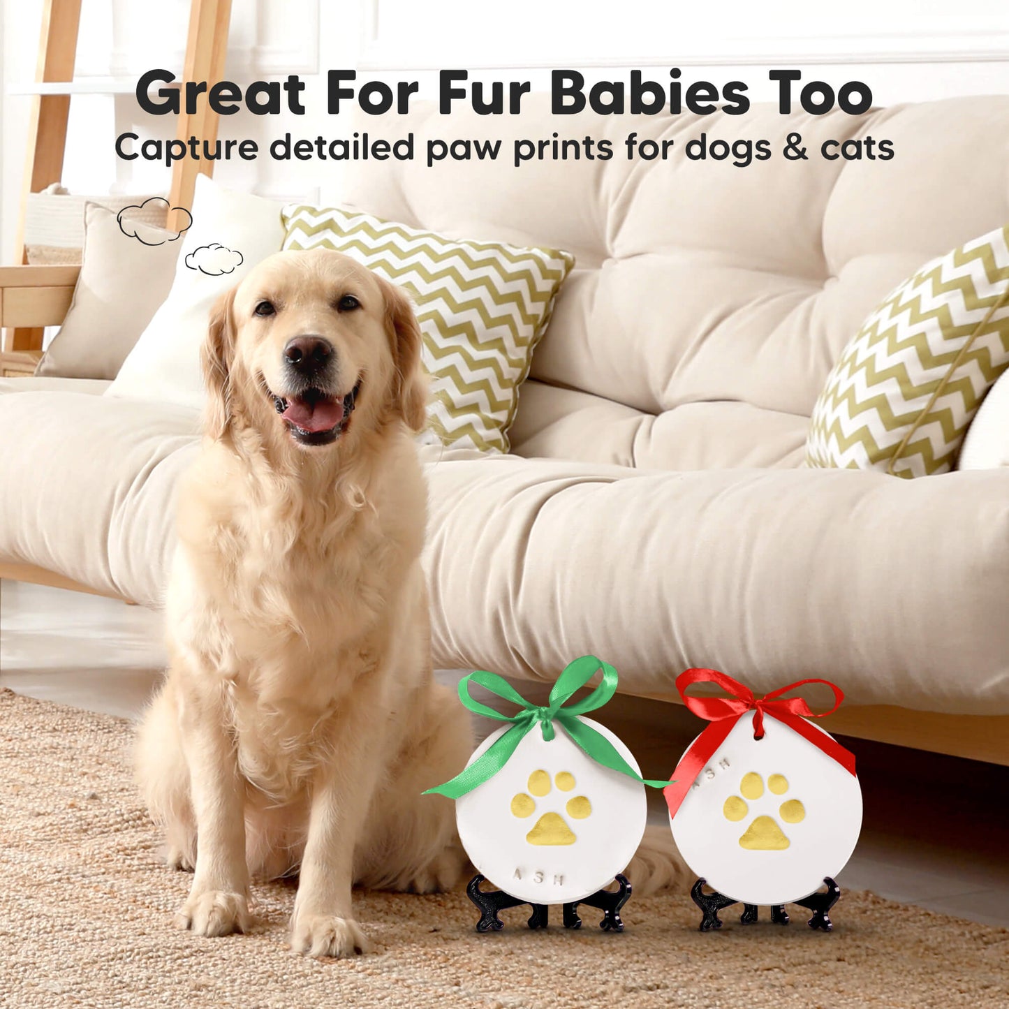 Great For Fur Babies Too, Capture detailed paw prints for dogs & cats. 30514376081594