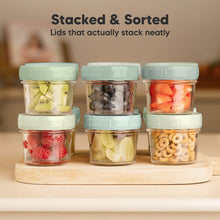 Load image into Gallery viewer, Prep Jars Baby Food Storage Glass Container (Sage)
