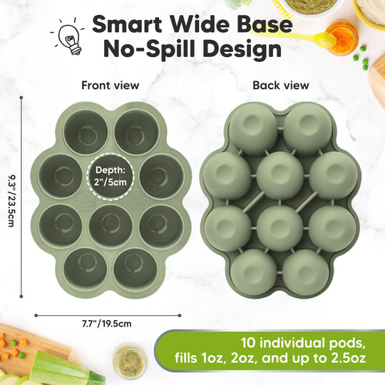 Prep Silicone Baby Food Tray (Sage)