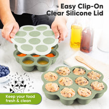 Load image into Gallery viewer, Prep Silicone Baby Food Tray (Sage)
