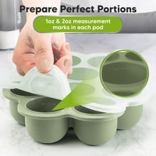 Load image into Gallery viewer, Prep Silicone Baby Food Tray (Sage)

