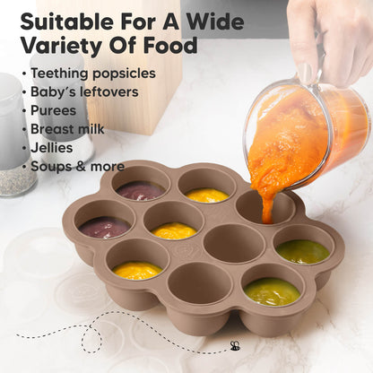 Suitable For A Wide Variety Of Food: 
Teething popsicles, Baby’s leftovers, 
Purees, Breast milk, Jellies, Soups & more 27627594285242