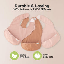 Load image into Gallery viewer, 3-Pack Presto Waterproof Bibs (Mellow)
