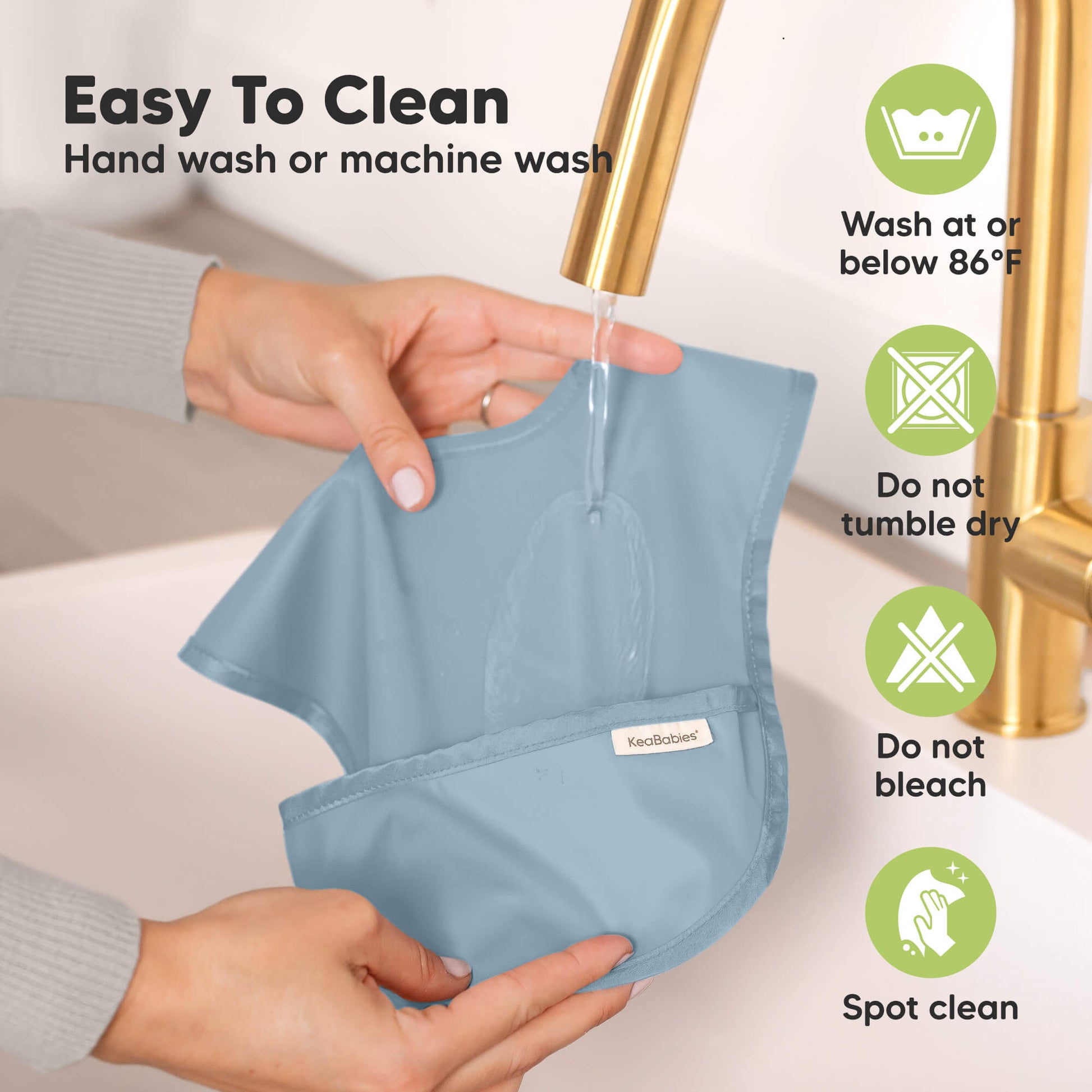 Easy To Clean, Hand wash or machine wash, Wash at or below 86°F, Do not tumble dry, Do not bleach, Spot clean 32595081494714