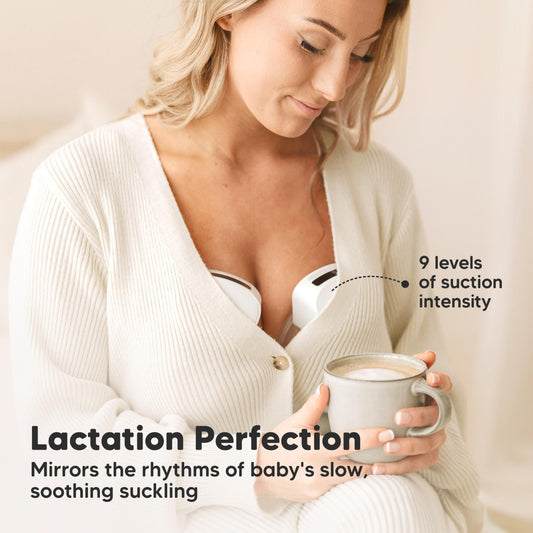 Lactation Perfection, Mirrors the rhythms of baby’s slow, soothing suckling, 9 levels of suction intensity.-on-hover