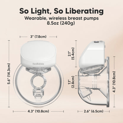 So Light, So Liberating: Wearable, wireless breast pumps, 8.5oz (240g)
 31830689317050