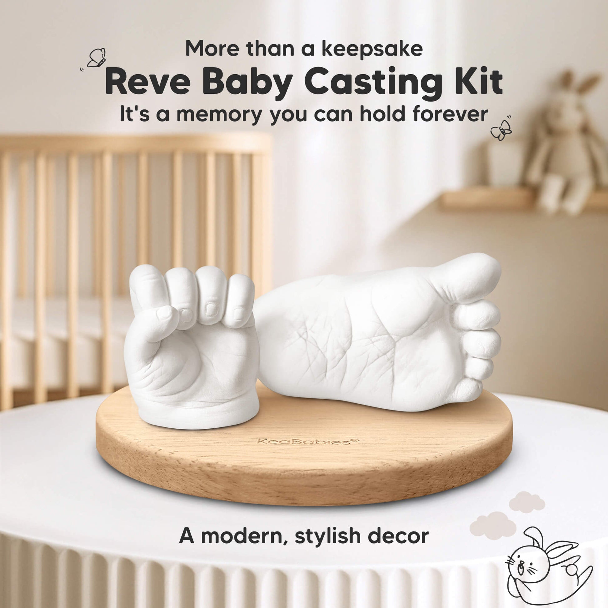More than a keepsake Reve Baby Casting Kit.. It's a memory you can hold forever. A modern, stylish decor 30078833066170