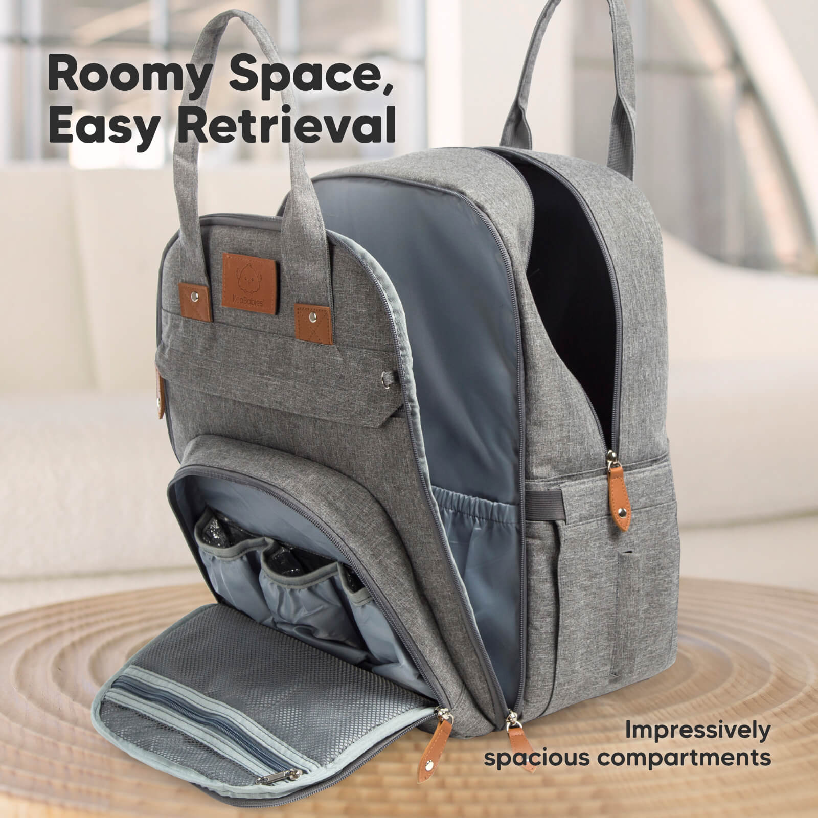 Roomy Space, Easy Retrieval, impressively spacious compartments. 25989120622778