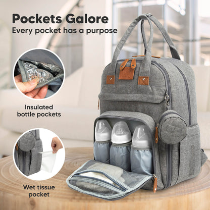 Pockets Galore, every pocket has a purpose: insulated bottle pockets and wet tissue pocket. 25989120655546