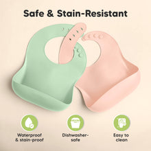 Load image into Gallery viewer, 2-Pack Prep Silicone Bibs (Mellow)
