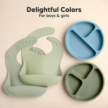 Load image into Gallery viewer, 2-Pack Prep Silicone Bibs (Sage)
