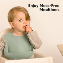 Load image into Gallery viewer, 2-Pack Prep Silicone Bibs (Sage)
