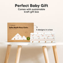 Load image into Gallery viewer, Softe Muslin Baby Burp Cloth (Petals)
