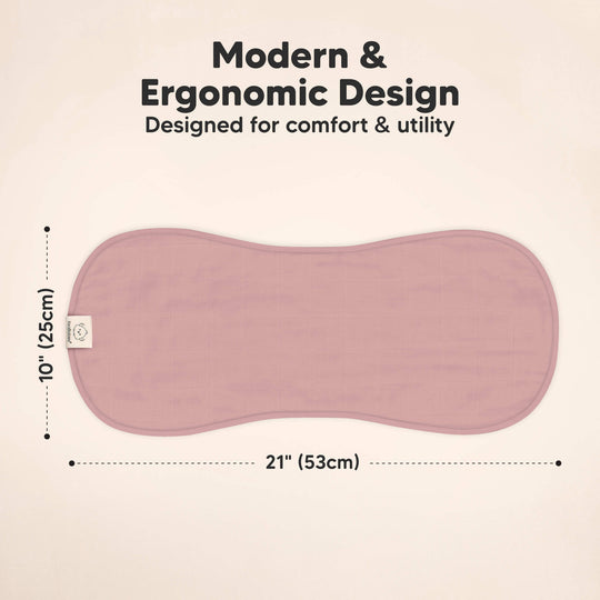 Softe Muslin Baby Burp Cloth (Mauve)