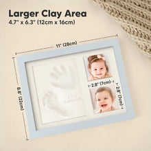 Load image into Gallery viewer, Baby Handprint &amp; Footprint Keepsake Solo Frame (Mist Blue)
