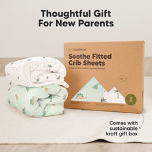 Load image into Gallery viewer, Soothe Fitted Crib Sheet (Roarsome)
