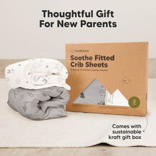 Load image into Gallery viewer, Soothe Fitted Crib Sheet (Pastel)
