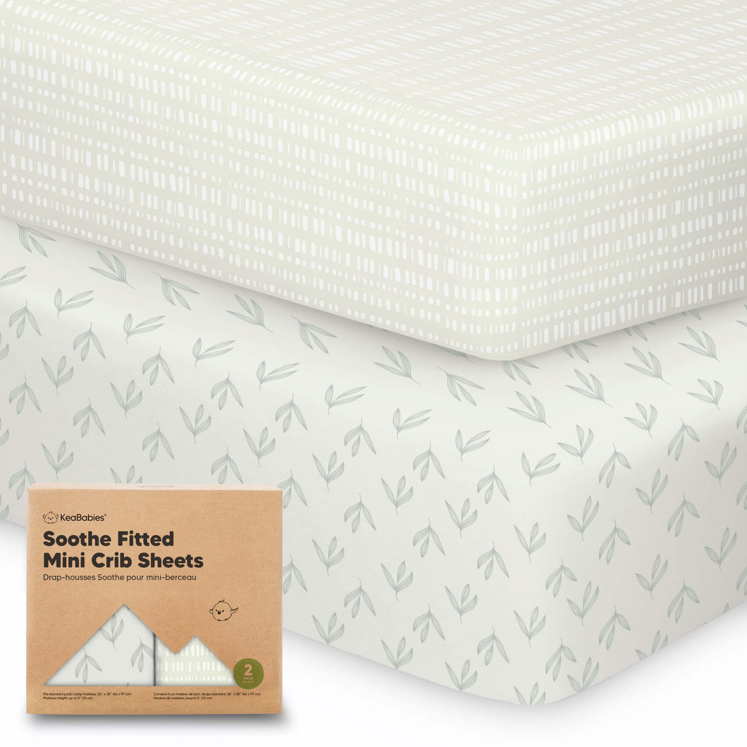 Soothe Fitted Mini Crib Sheet (Fleur)